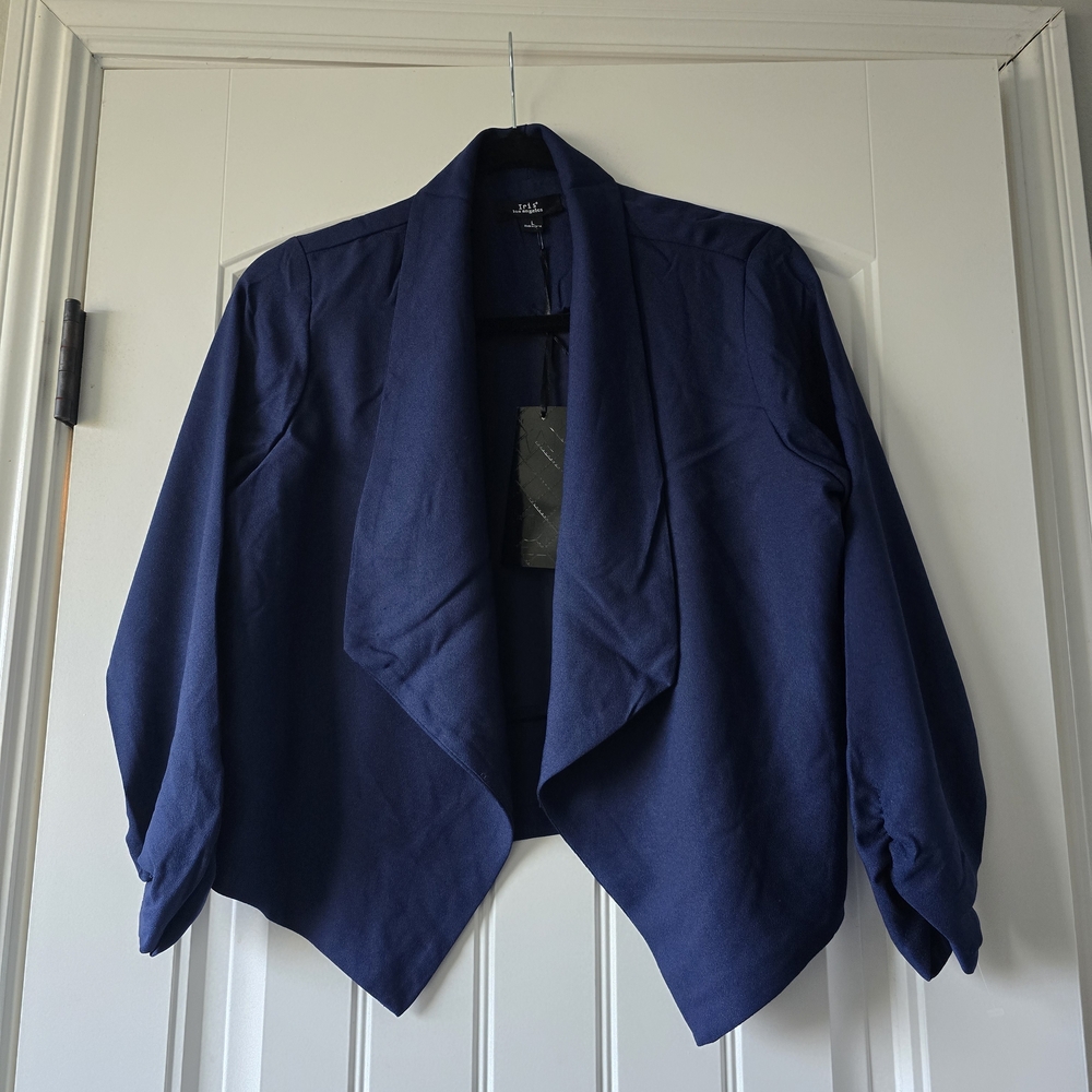 NWT Iris Navy Open-Front Blazer - Picture 3 of 10